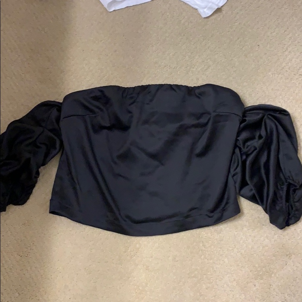 Satin urban outfitters of the shoulder top
